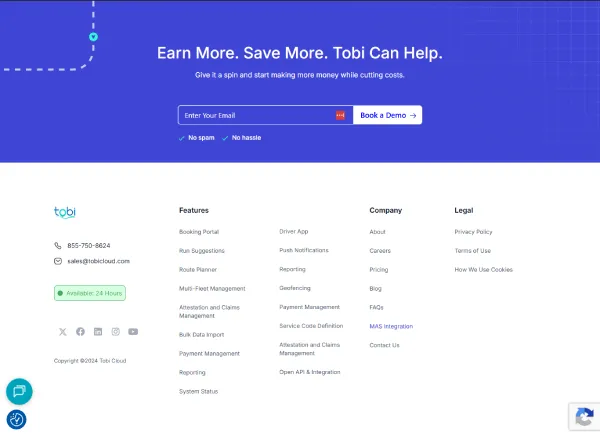 Footer before redesign